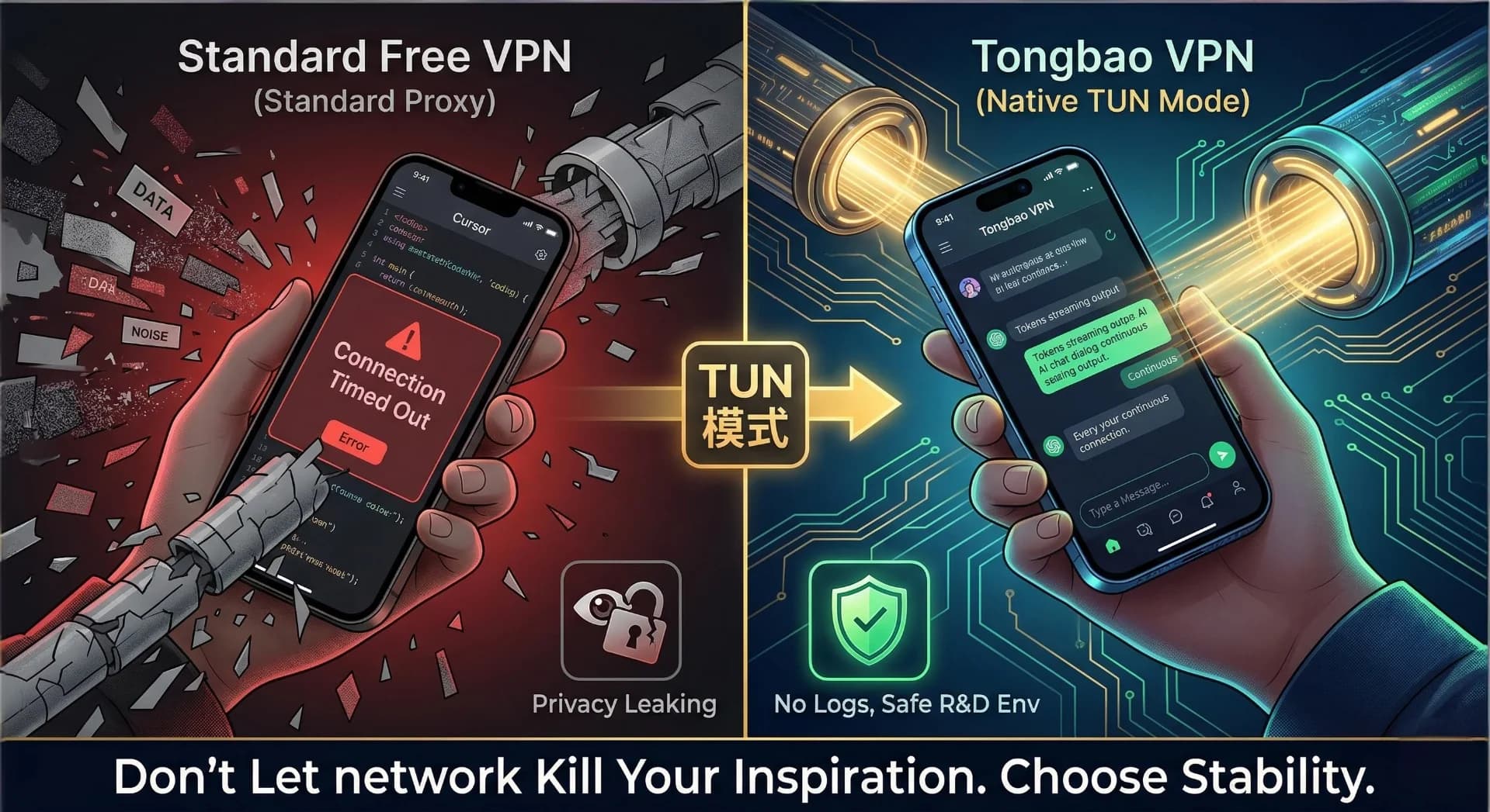 2026免费VPN避坑：通宝VPN原生TUN模式，稳定连接全球AI - 通宝VPN