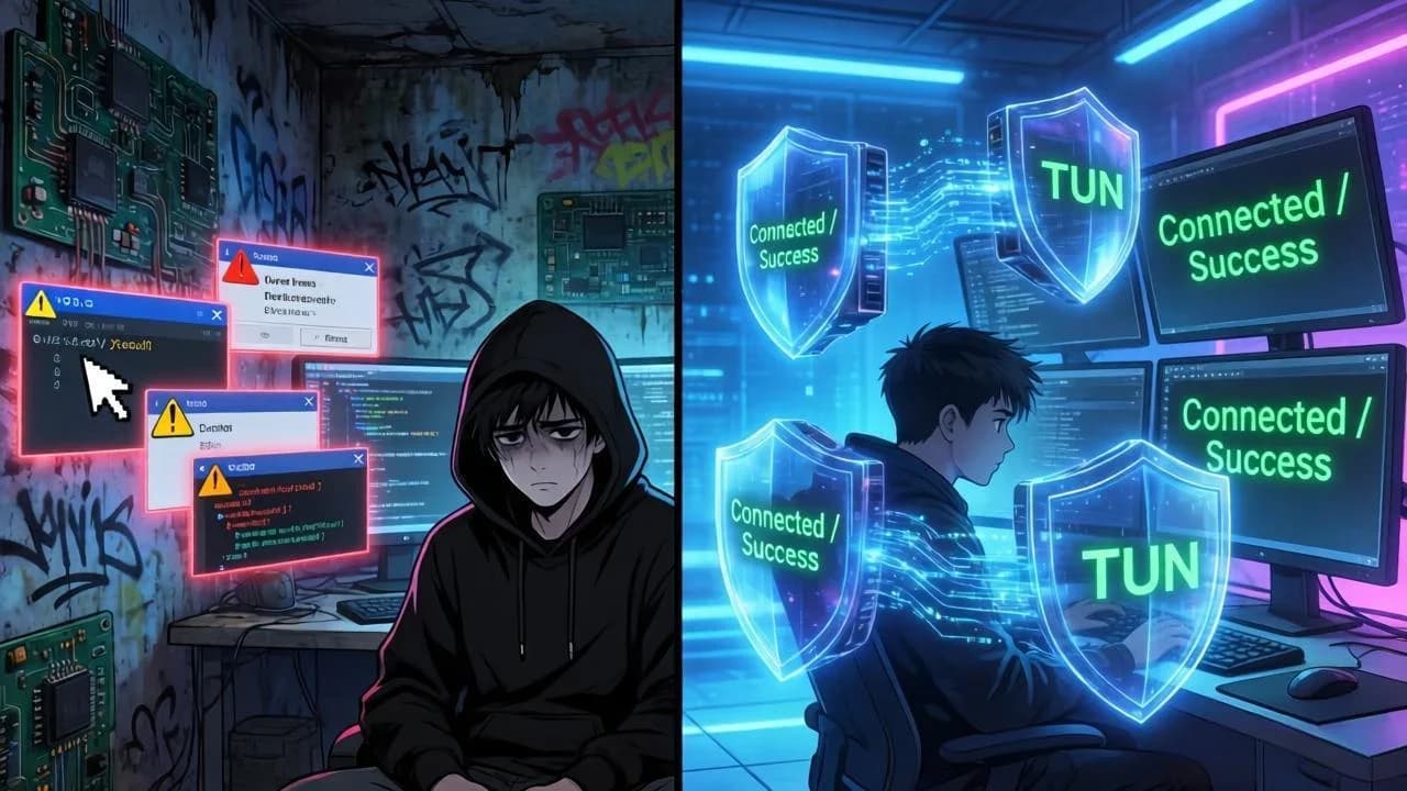 市场上唯一自带原生 TUN 模式：通宝 VPN 完美解决 Cursor/Copilot 编程连接难题 - 通宝VPN