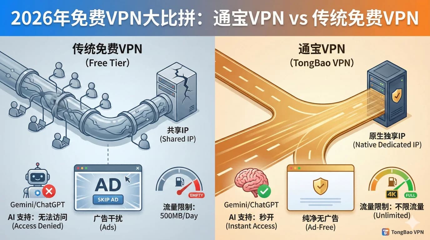 2026年免费VPN大比拼：通宝为何能成为出海人的“真香”选择？ - 通宝VPN